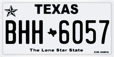 TX license plate BHH6057