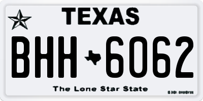 TX license plate BHH6062