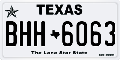 TX license plate BHH6063