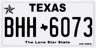 TX license plate BHH6073