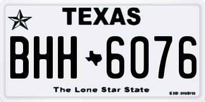 TX license plate BHH6076