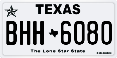 TX license plate BHH6080