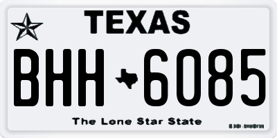 TX license plate BHH6085