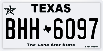 TX license plate BHH6097