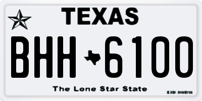 TX license plate BHH6100
