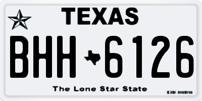 TX license plate BHH6126