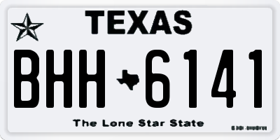 TX license plate BHH6141