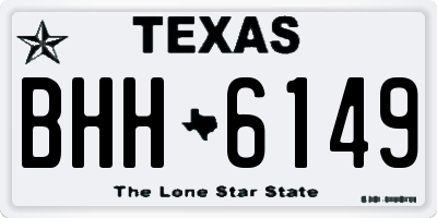 TX license plate BHH6149