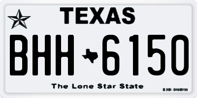 TX license plate BHH6150