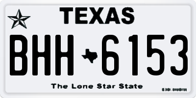 TX license plate BHH6153