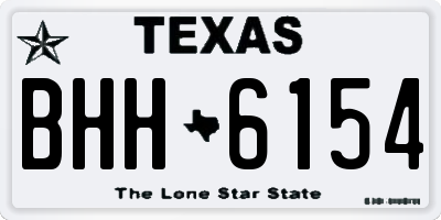 TX license plate BHH6154