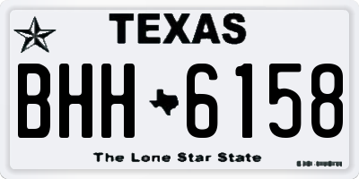 TX license plate BHH6158