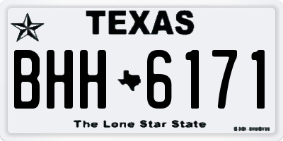 TX license plate BHH6171