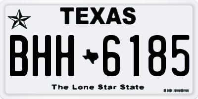 TX license plate BHH6185