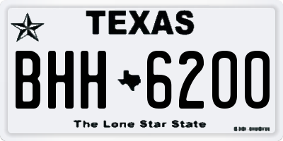 TX license plate BHH6200
