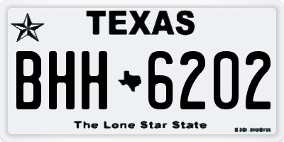 TX license plate BHH6202