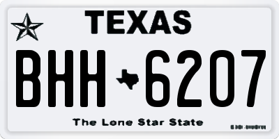 TX license plate BHH6207