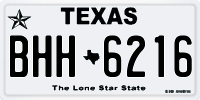 TX license plate BHH6216
