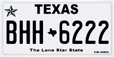 TX license plate BHH6222