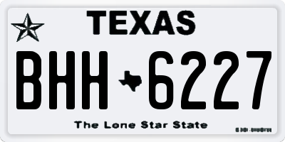 TX license plate BHH6227