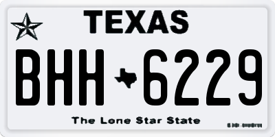 TX license plate BHH6229