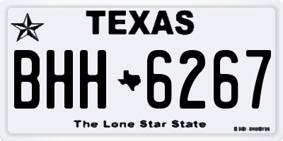 TX license plate BHH6267