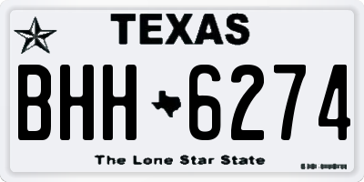 TX license plate BHH6274