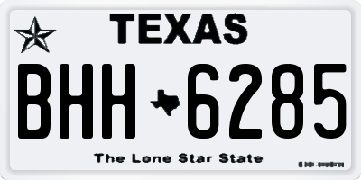 TX license plate BHH6285