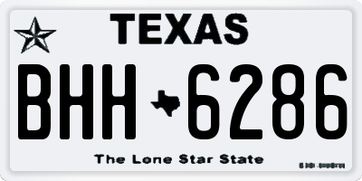 TX license plate BHH6286