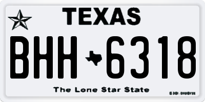TX license plate BHH6318