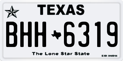 TX license plate BHH6319