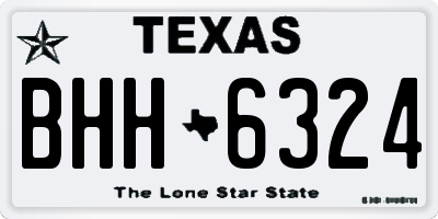TX license plate BHH6324