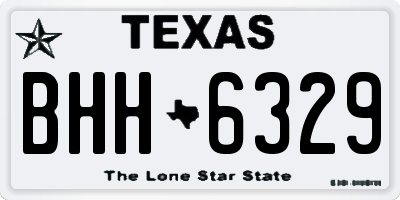 TX license plate BHH6329