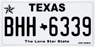 TX license plate BHH6339