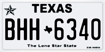 TX license plate BHH6340