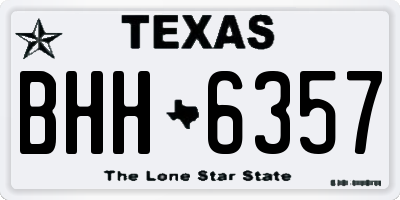 TX license plate BHH6357