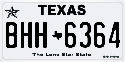 TX license plate BHH6364