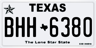TX license plate BHH6380
