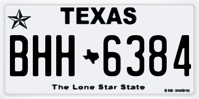 TX license plate BHH6384
