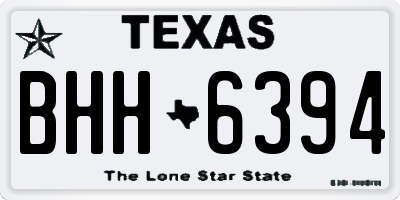 TX license plate BHH6394