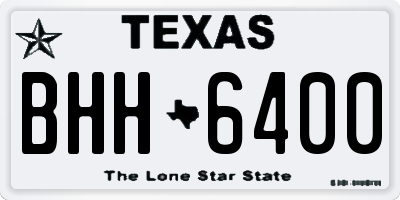 TX license plate BHH6400