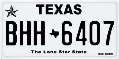 TX license plate BHH6407