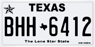 TX license plate BHH6412