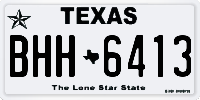 TX license plate BHH6413