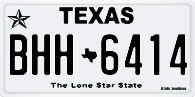 TX license plate BHH6414