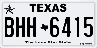 TX license plate BHH6415