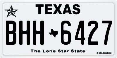 TX license plate BHH6427