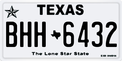TX license plate BHH6432