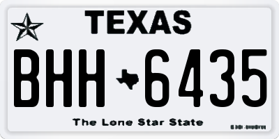 TX license plate BHH6435