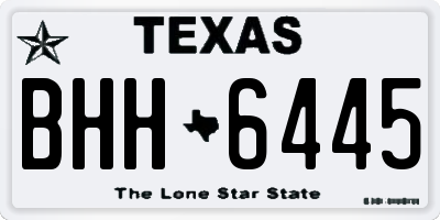 TX license plate BHH6445